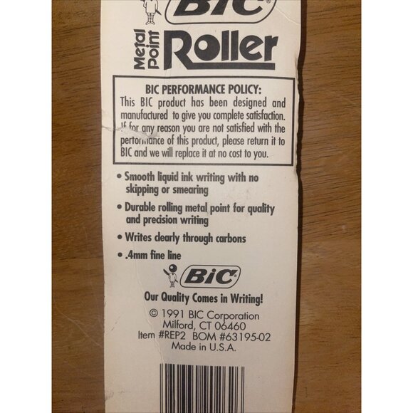BIC Metal Point Roller Black Ink .4mm Fine Line Smooth Liquid Writing Metal Poin - Picture 14 of 14